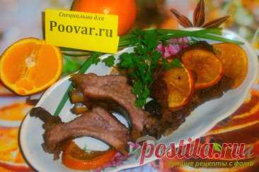 Свиные рёбрышки с апельсином в духовке в рукаве