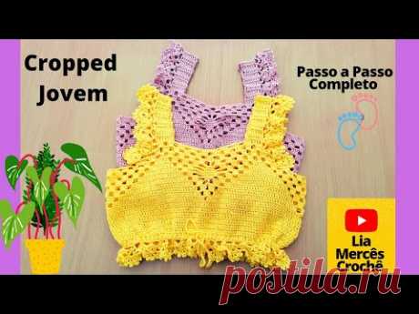 Como fazer Lindo CROPPED JOVEM em Crochê Passo a Passo Completo Fácil Rápido Econômico com fio nº 4