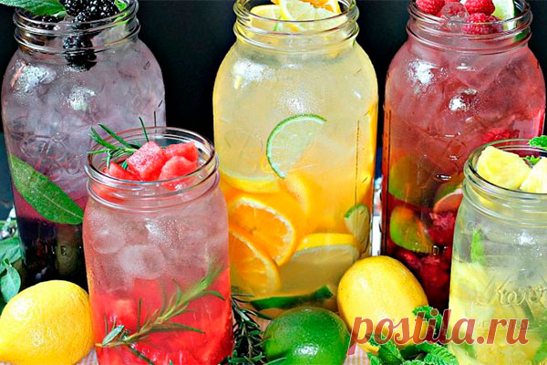 Рецепты приготовления полезной и вкусной воды из фруктов и трав