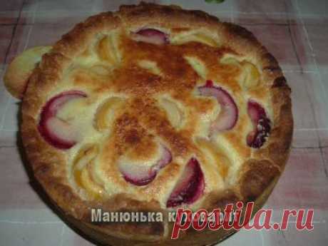 Заливной пирог с абрикосами и сливами (мамин) : Манюнька куховарит
