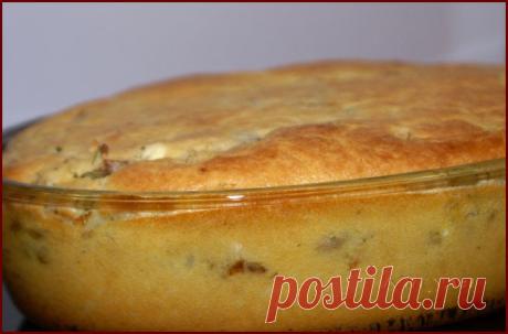 Пирог с рыбой и колбасным сыром
