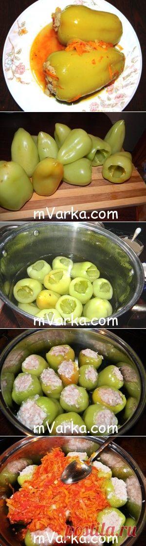 Перцы в мультиварке, фаршированные рисом и фаршем из индейки