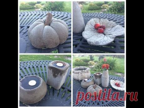 Декор для сада из бетона. The decor of concrete . - YouTube