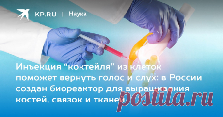 29-1-25--Инъекция “КОКТЕЙЛЯ” из КЛЕТОК поможет вернуть голос и слух: в России создан БИОРЕАКТОР для ВЫРАЩИВАНИЯ костей, связок и тканей В Сеченовском университете разработали первый в России биореактор для ТКАНЕЙ