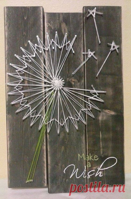 (349) Dandelion String Art by NailedAndHammered on Etsy | Cute ideas