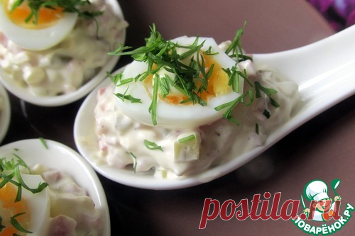 Закуска с вареными яйцами – кулинарный рецепт