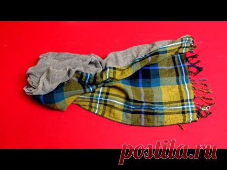 DIY안쓰는 "머플러"로 무얼 만들었는지 보세요! 깜짝 놀라실 겁니다!/Look what I made out of old "muffler"/luxury tote bag