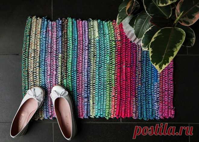 Необычное применение старых джинсов