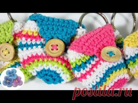 Como Hacer Llavero Monedero a Ganchillo (Mini Bolso de Crochet) DIY español Pintura Facil