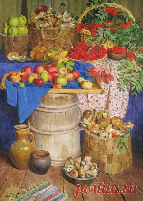 Осенние цветы...Советский и российский художник Сергей Андрияка (1958 - 2024)