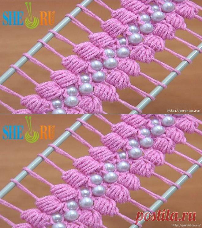 Лента на вилке с бусинками - видео урок.