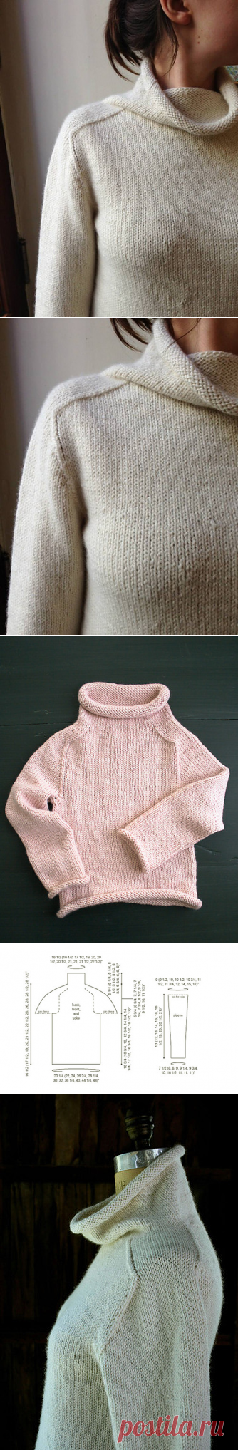 Belosvetika — альбом «Для осинки - модели с описанием / СПИЦЫ - модели с описанием / ПУЛОВЕРЫ, ДЖЕМПЕРЫ, СВИТЕРА / Пуловер Purl Soho Pullover by Purl Soho» на Яндекс.Фотках