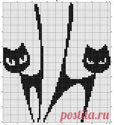 Схемы котов спицами