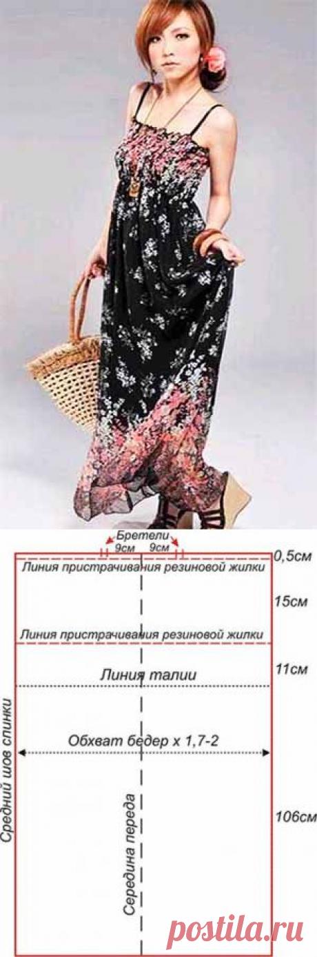 Длинное платье из шифона | Искусница