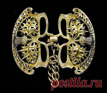 Застёжка - фермуар Чертополох в стиле art nouveau. Antoine Bricteux. Начало ХХ в. / Путь моды