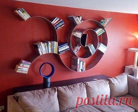 10 полок и держателей для книг в домашней библиотеке