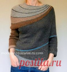 Изделия поворотными рядами в технике swing-knitting - Klubok - Modnoe Vyazanie.ru.com