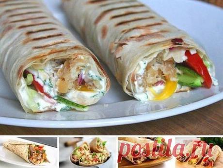 10 низкокалорийных начинок для шаурмы 

1. Адыгейский сыр, корейская морковь, сметана, зелень

2. Творог, зелень, пара зубчиков чеснока, несколько ложек йогурта

3. Жареные шампиньоны, зелень, плавленный сыр, маринованные огурцы

4. Вареная грудка, пара зубчиков чеснока, вареное яйцо, тертый сыр, зелень, йогурт

5. Бурый рис, яйцо, натуральный йогурт с зеленью

6. Куриная ветчина, твердый нежирный сыр, свежий огурец, зубчик чеснока, йогурт

7. Тертые огурец и морковь, кусо...