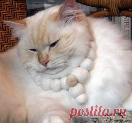 Кошачья шерсть для мокрого и сухого валяния.