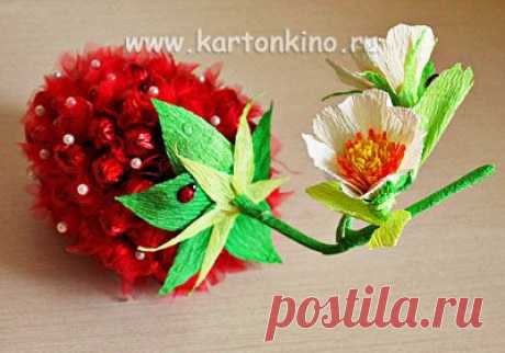 Клубника из конфет: пошаговый мастер-класс | КАРТОНКИНО.ru