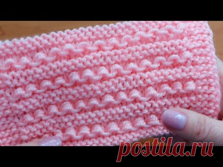 Несложный 👍узор спицами для туники, , свитера, джемпера.