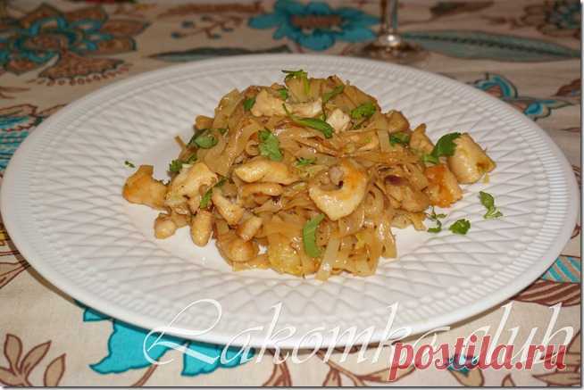 Лапша с куриной грудкой и пекинской капустой - lakomka.club