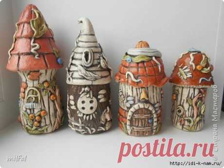 Классные домики из солёного теста