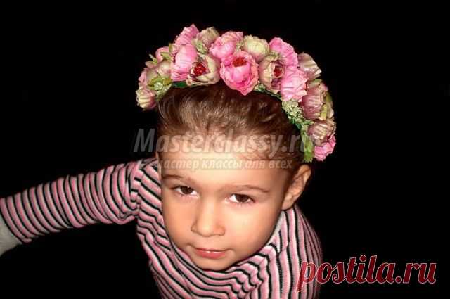 Ободок с цветами своими руками. Мастер класс с пошаговыми