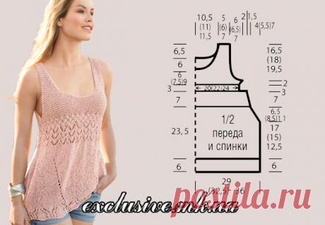 НЕЖНЫЙ РОЗОВЫЙ ТОП СПИЦАМИ | Салон эксклюзивного вязания