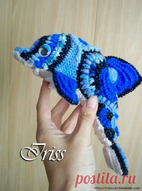 Игрушки крючком и спицами |Дельфин
