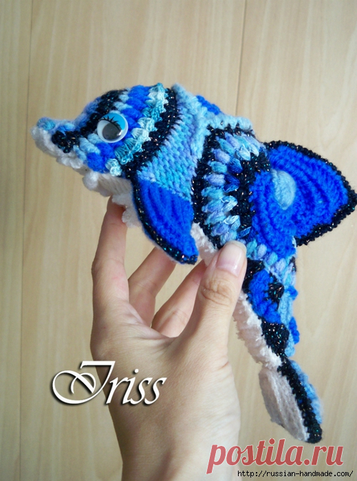 Игрушки крючком и спицами |Дельфин