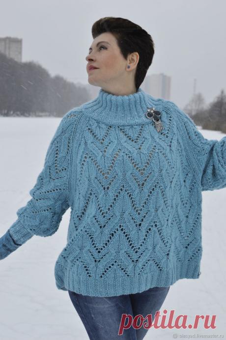 Свитер: "Голубая мечта" – заказать на Ярмарке Мастеров – NP1N4RU | Свитеры, Балашиха
