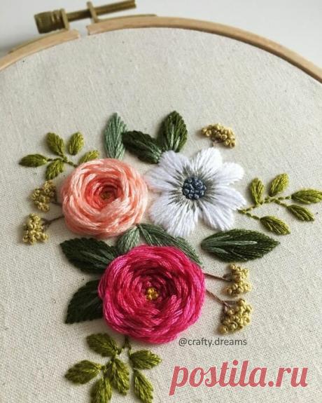 Турецкий шов и шов «Паутинка»: вышиваем объемные цветы - Домоводство - медиаплатформа МирТесен