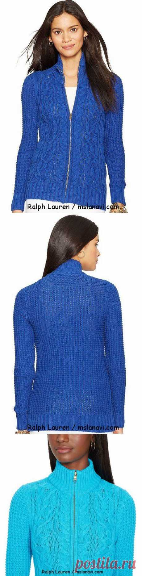Теплый вязаный жакет спицами от Ralph Lauren
