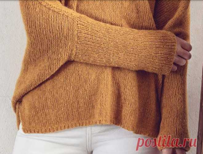 Подарок от Lana Grossa — бесплатное описание модели из журнала Lookbook | Тепло о вязании | Пульс Mail.ru Интересный силуэт плюс лицевая гладь.