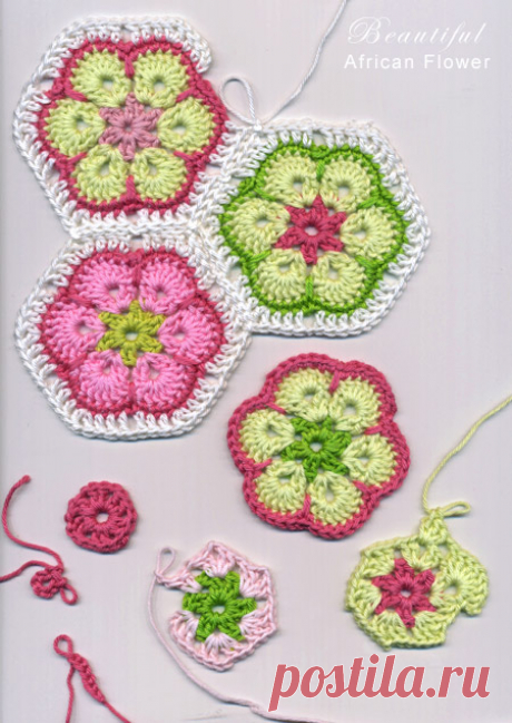 African crochet flowers - Crochet Pattern Yarns