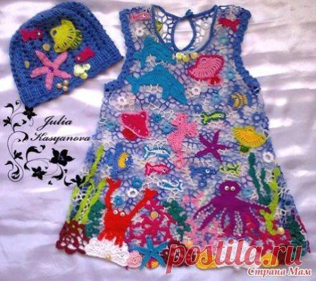 Сарафан для девочки "Синее, синее море".Описание и схема ЗДЕСЬ
https://handmade-24.ru/sarafan-sinee-sinee-more/