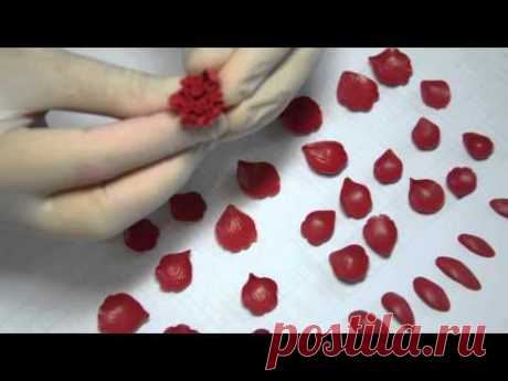 Брошь с пионом из полимерной глины - YouTube