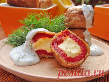 Вкусно с Йоли: Панирани печени чушки с топено сирене