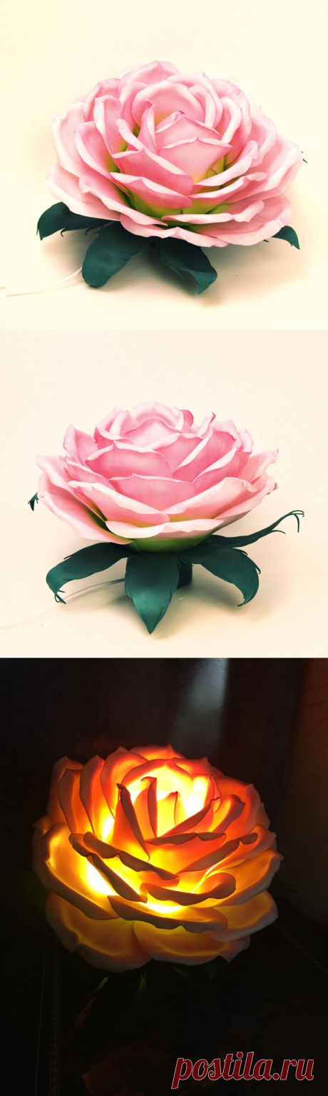Роза Эсперанса. Светильник из изолона. | Fleur Decor