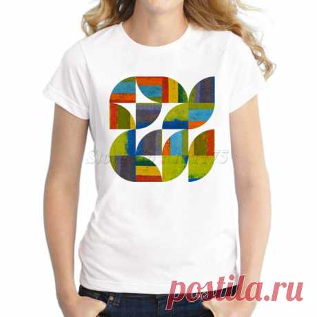 Camiseta de manga corta con diseño de cuartos de moda para mujer 2019-in Camisetas from Ropa de mujer on AliExpress