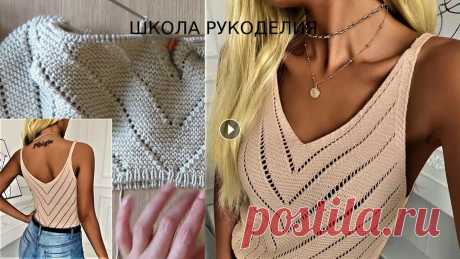 НЕЖНЕЙШАЯ МАЕЧКА СПИЦАМИ.ЧАСТЬ 1.подробный мк. топ спицами. описание вязания. летняя пряжа НЕЖНЕЙШАЯ МАЕЧКА СПИЦАМИ.ЧАСТЬ 1. Пряжа из видео Здравствуйте! Меня зовут Вика! На моём канале мы будем шить, вязать, и делать, много- много разных кр...