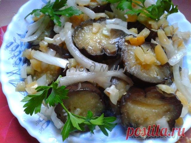 ЗАКУСКА ИЗ БАКЛАЖАНОВ С МАРИНОВАННЫМ ЛУКОМ!