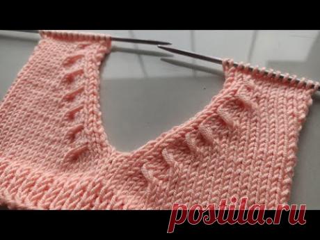 Süveter Örülürken V Yaka Nasıl Konulur? Lastiksiz Farklı V Yaka Yapımı