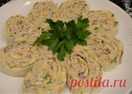 Рулетик из лаваша с сыром и ветчиной Автор рецепта Наталия Рочева - Cookpad