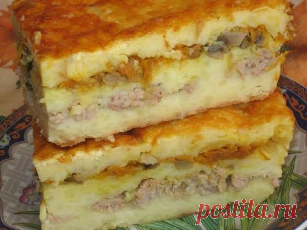 Слоеная картофельная запеканка