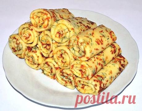 Сырные блины с зеленью | Печем и варим