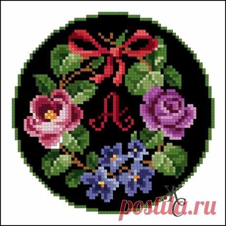 Пока вы голосуете в опросе, я играюсь со схемой. Схема такая универсальная, что с ней можно делать что угодно. Мне кажется, что на зеркальце она будет просто великолепна. А если вышить еще букву имени хозяйки зеркальца, то получится очень хороший подарок. Не знаю как у вас, но у меня как минимум пять-шесть подруг запищали бы от восторга от такого подарка.