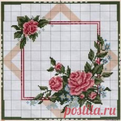 Схема роз для вышивки крестиком бисером