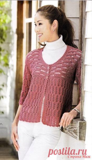 Нежный ажурный жакет связанный в разных направлениях. Спицы. - ВЯЗАНАЯ МОДА+ ДЛЯ НЕМОДЕЛЬНЫХ ДАМ - Страна Мам